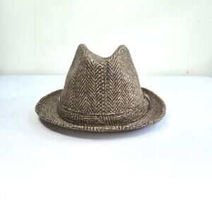 Young An Wool Blend, Herringbone Men’s Fedora Size. 7 1/4 - 7 3/8